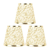 Cloth Lampshade Clip On Design Modern Barrel Fabric Lamp Shades for E14 Bulb Chandelier Wall Lamp 3pcs Gold