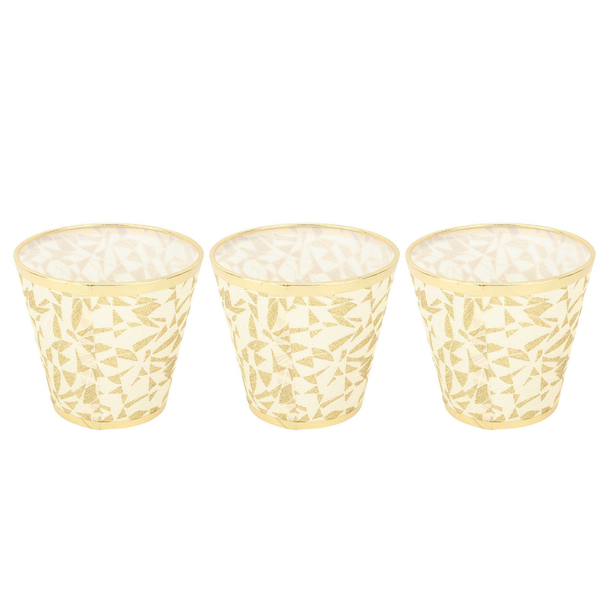 Cloth Lampshade Clip On Design Modern Barrel Fabric Lamp Shades for E14 Bulb Chandelier Wall Lamp 3pcs Gold