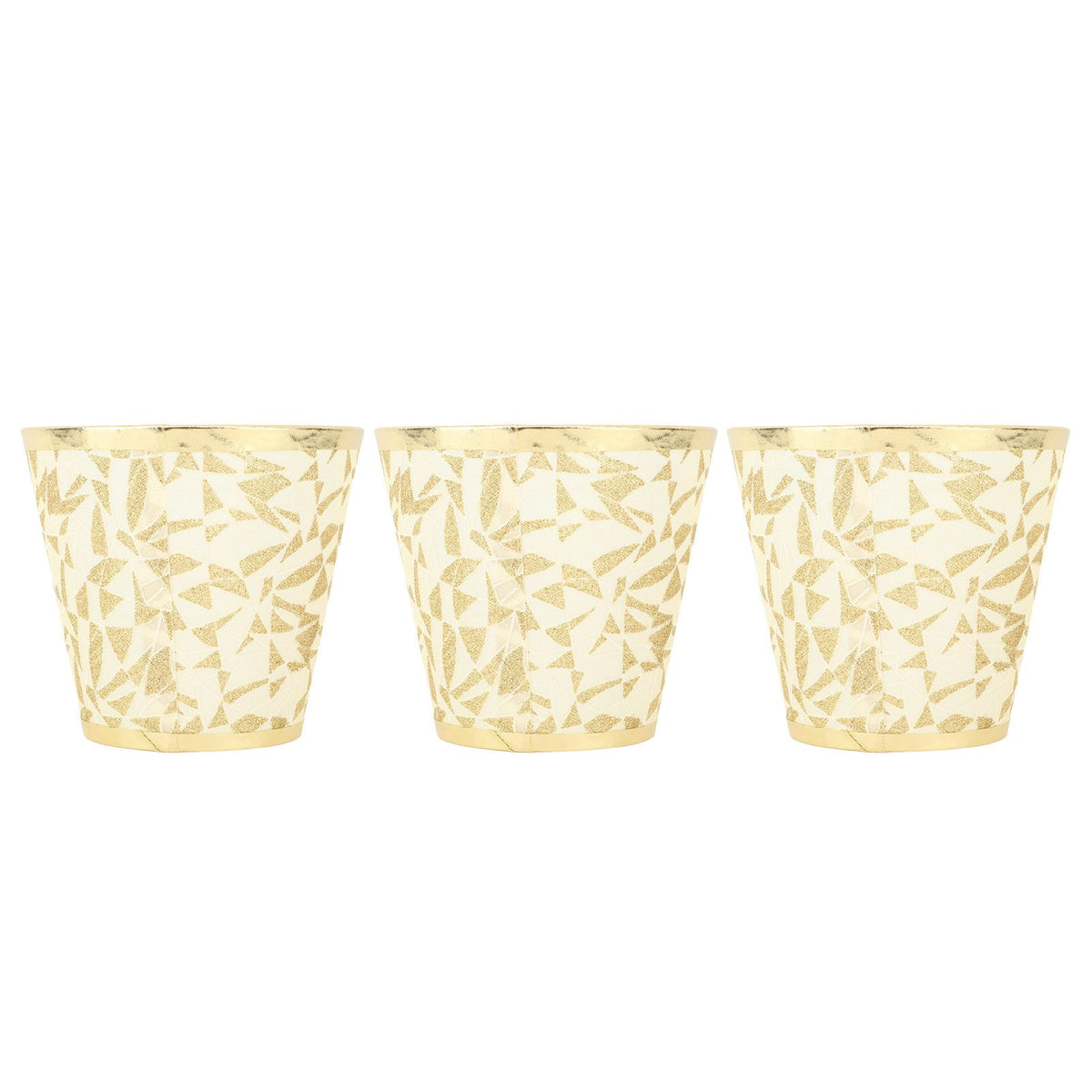 Cloth Lampshade Clip On Design Modern Barrel Fabric Lamp Shades for E14 Bulb Chandelier Wall Lamp 3pcs Gold