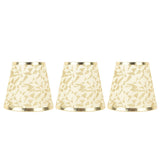 Cloth Lampshade Clip On Design Modern Barrel Fabric Lamp Shades for E14 Bulb Chandelier Wall Lamp 3pcs Gold - Close-Up Angle