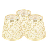 Cloth Lampshade Clip On Design Modern Barrel Fabric Lamp Shades for E14 Bulb Chandelier Wall Lamp 3pcs Gold - Extra Image