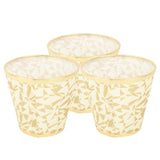 Cloth Lampshade Clip On Design Modern Barrel Fabric Lamp Shades for E14 Bulb Chandelier Wall Lamp 3pcs Gold