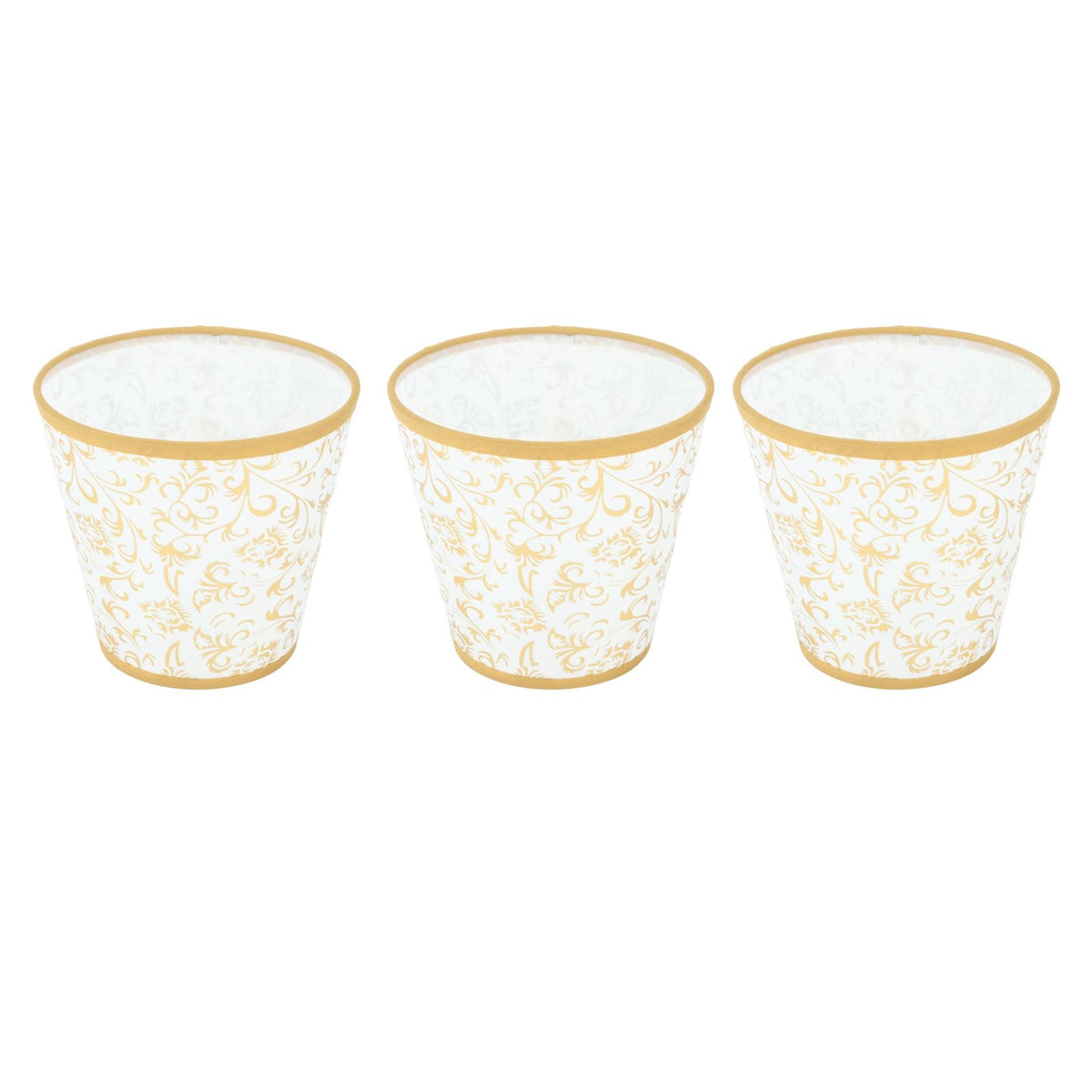 Cloth Lampshade Clip On Installation Modern Fabric Lamp Shades for E14 Bulb Chandelier Table Lamp 3pcs Gold