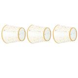 Cloth Lampshade Clip On Installation Modern Fabric Lamp Shades for E14 Bulb Chandelier Table Lamp 3pcs Gold
