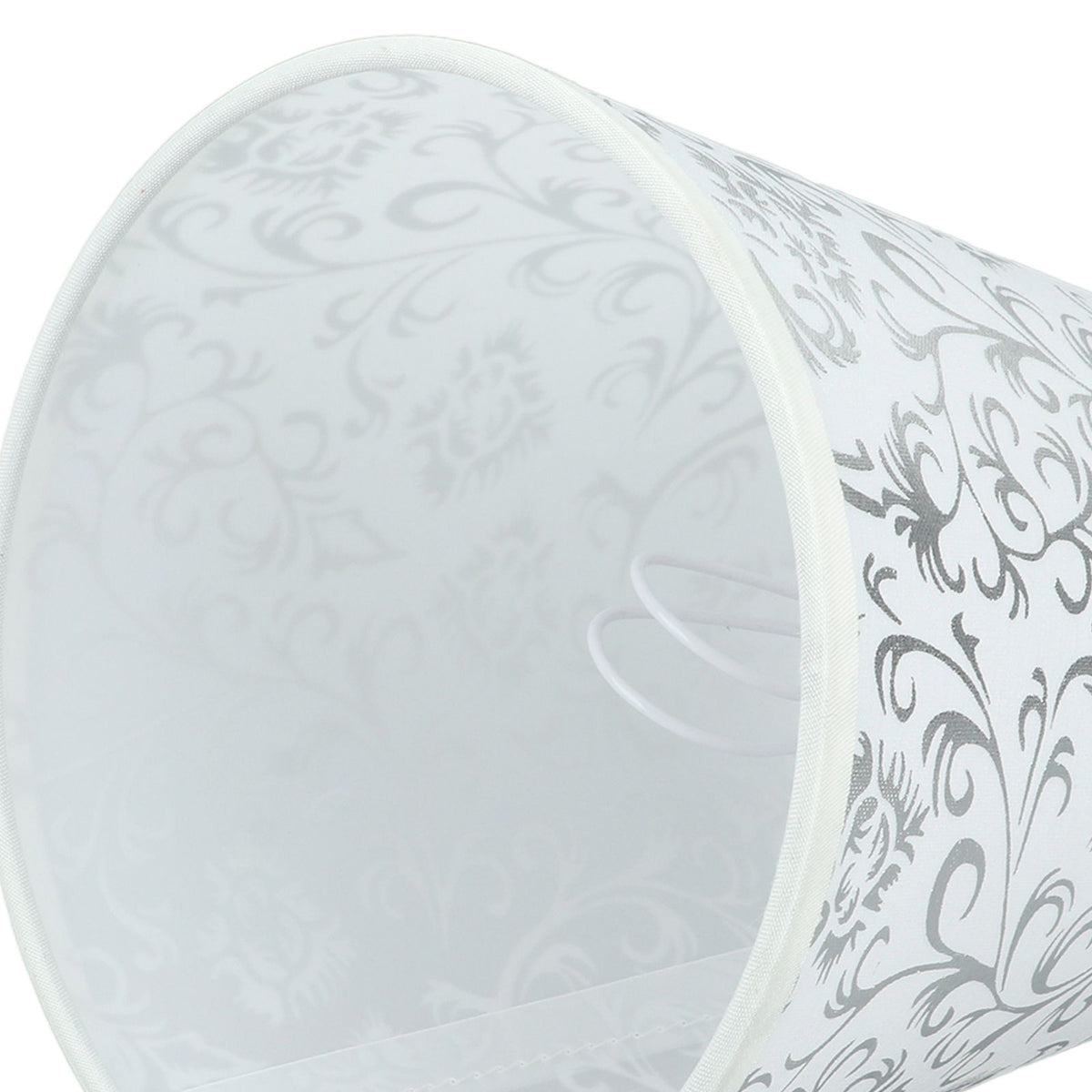 Cloth Lampshade Clip On Installation Modern Fabric Lamp Shades for E14 Bulb Chandelier Table Lamp 3pcs Silver