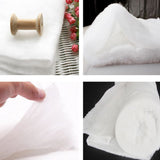 Christmas Snow Cover Blanket Artificial Cotton Blanket Decorations for Christmas Tree Skirt Tables Curtains and Fireplaces - Low Angle
