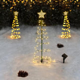 LED Christmas Tree Lights Christmas Tree Spiral String Lamps Xmas Decoration for Garden and Lawn