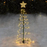 LED Christmas Tree Lights Christmas Tree Spiral String Lamps Xmas Decoration for Garden and Lawn - Close-Up Angle