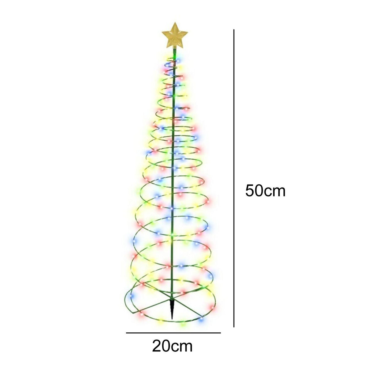 LED Christmas Tree Lights Christmas Tree Spiral String Lamps Xmas Decoration for Garden and Lawn
