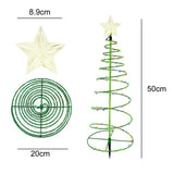 LED Christmas Tree Lights Christmas Tree Spiral String Lamps Xmas Decoration for Garden and Lawn - Extra Image