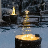LED Christmas Tree Lights Christmas Tree Spiral String Lamps Xmas Decoration for Garden and Lawn - 45-Degree Angle