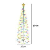 LED Christmas Tree Lights Christmas Tree Spiral String Lamps Xmas Decoration for Garden and Lawn - Low Angle