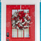 40cm Christmas Wreath Xmas Door Oranments Merry Christmas Decor For Home 2021 Happy New Year Hanging Pendants - 45-Degree Angle