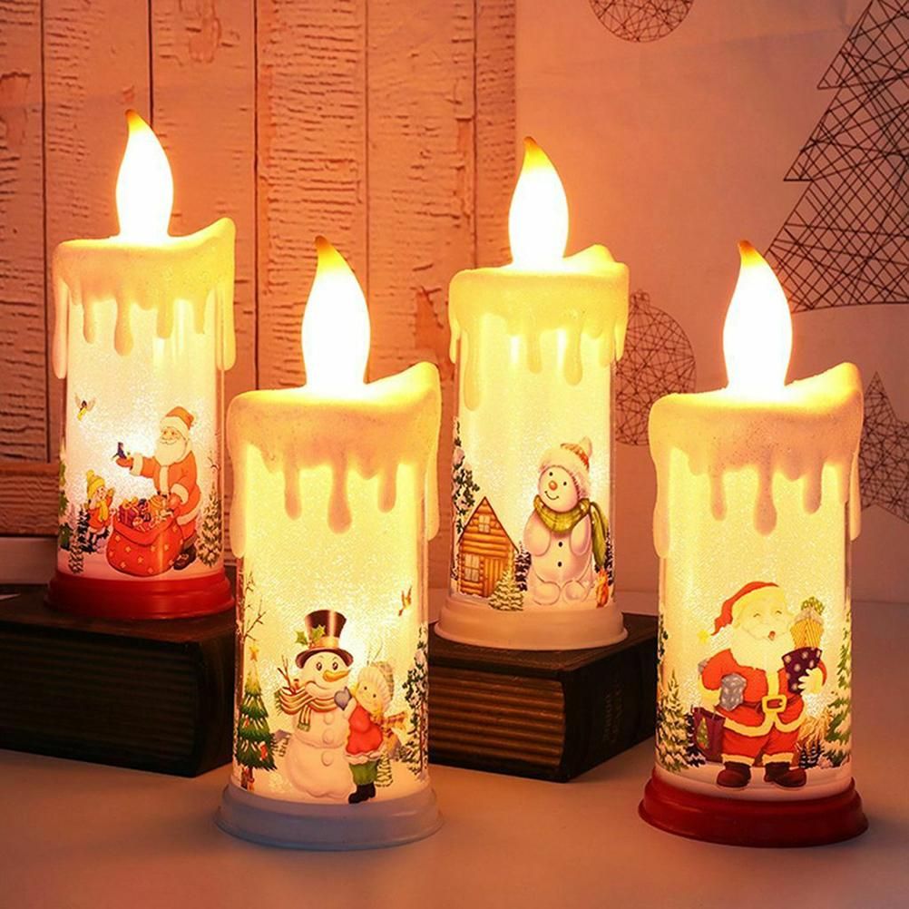 Christmas LED Candle Light Bright Flickering Bulb Battery Operated Realistic Flames Fake Candle