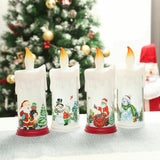 Christmas LED Candle Light Bright Flickering Bulb Battery Operated Realistic Flames Fake Candle - Close-Up Angle