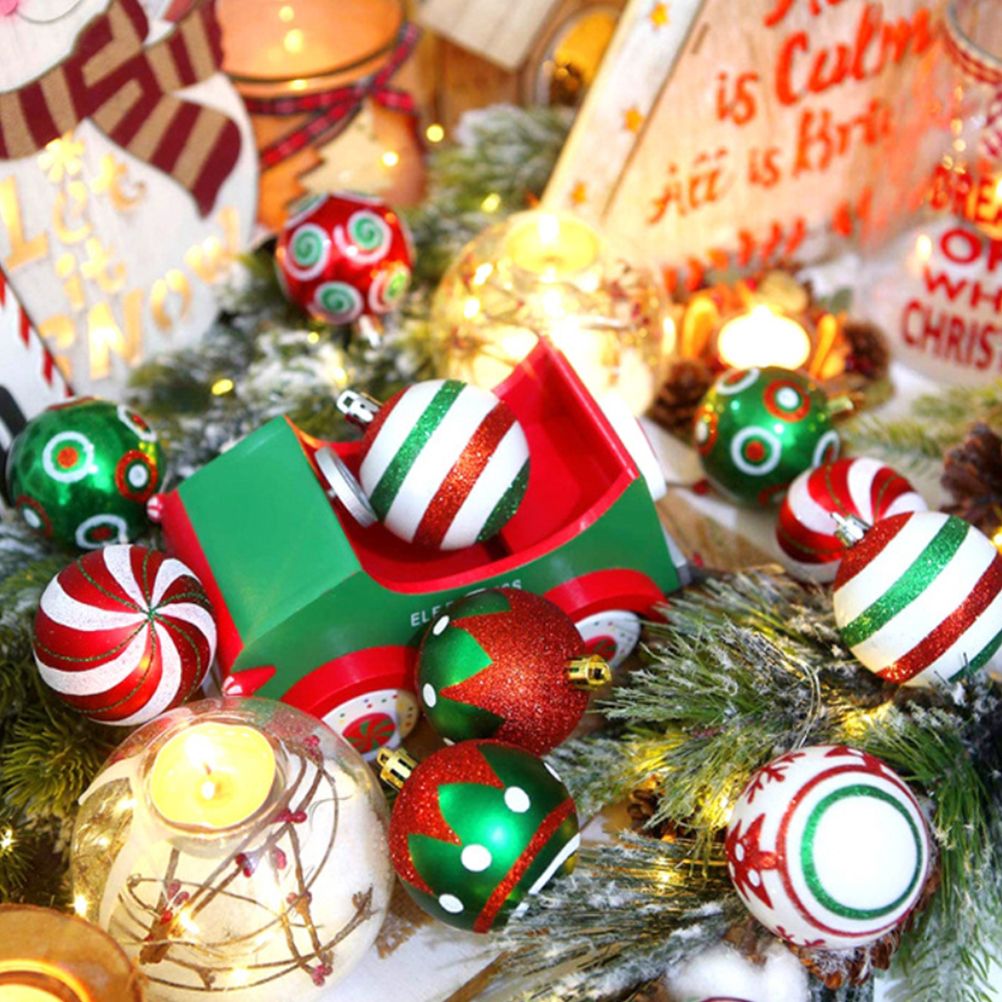 6cm Christmas Ball Ornaments 30 Pieces Of Shatter Proof Christmas Tree Ornaments for 2021 Xmas Holidays Weddings Party