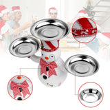 Christmas Snowman Treats Holder Santa Holding Tray Fruit Bowl Rack Resin Home Party Food Snack Storage Rack