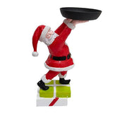 Christmas Snowman Treats Holder Santa Holding Tray Fruit Bowl Rack Resin Home Party Food Snack Storage Rack
