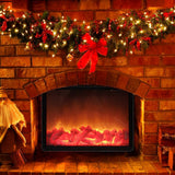 Christmas LED Flame Lamps Simulated Fireplace Light Lamps Flame Effect Light for Outdoor Indoor Table Window Terrace - Top-Down View