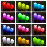 3Pcs/Set LED Flameless Candle Lights Remote Control Candle Lights Night Light Battery Powered Led Tea Lights Birthday Wedding Decor