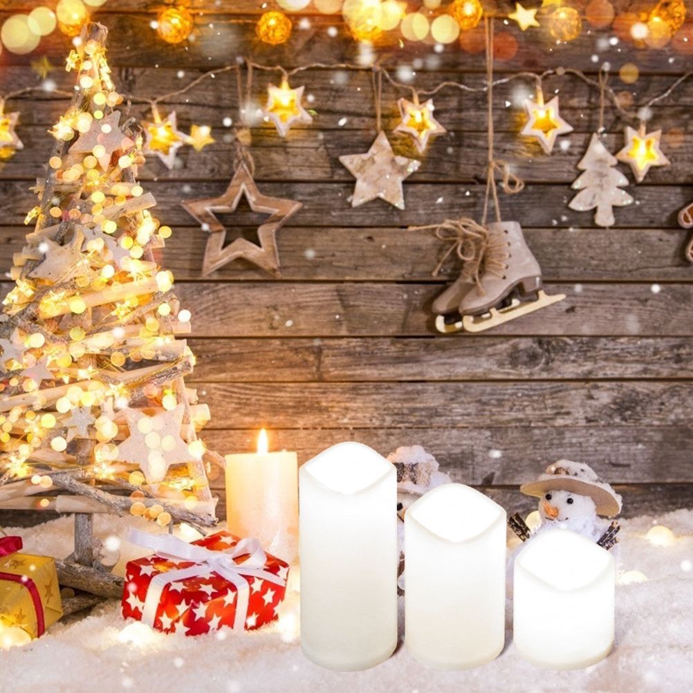 3Pcs/Set LED Flameless Candle Lights Remote Control Candle Lights Night Light Battery Powered Led Tea Lights Birthday Wedding Decor