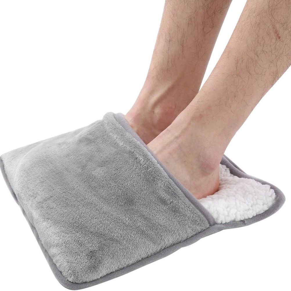 Winter USB Foot Warmer Built In Heater Fast Heating Safe Start Warm Foot Cover Feet Heating Pad Warmer Massager Washable