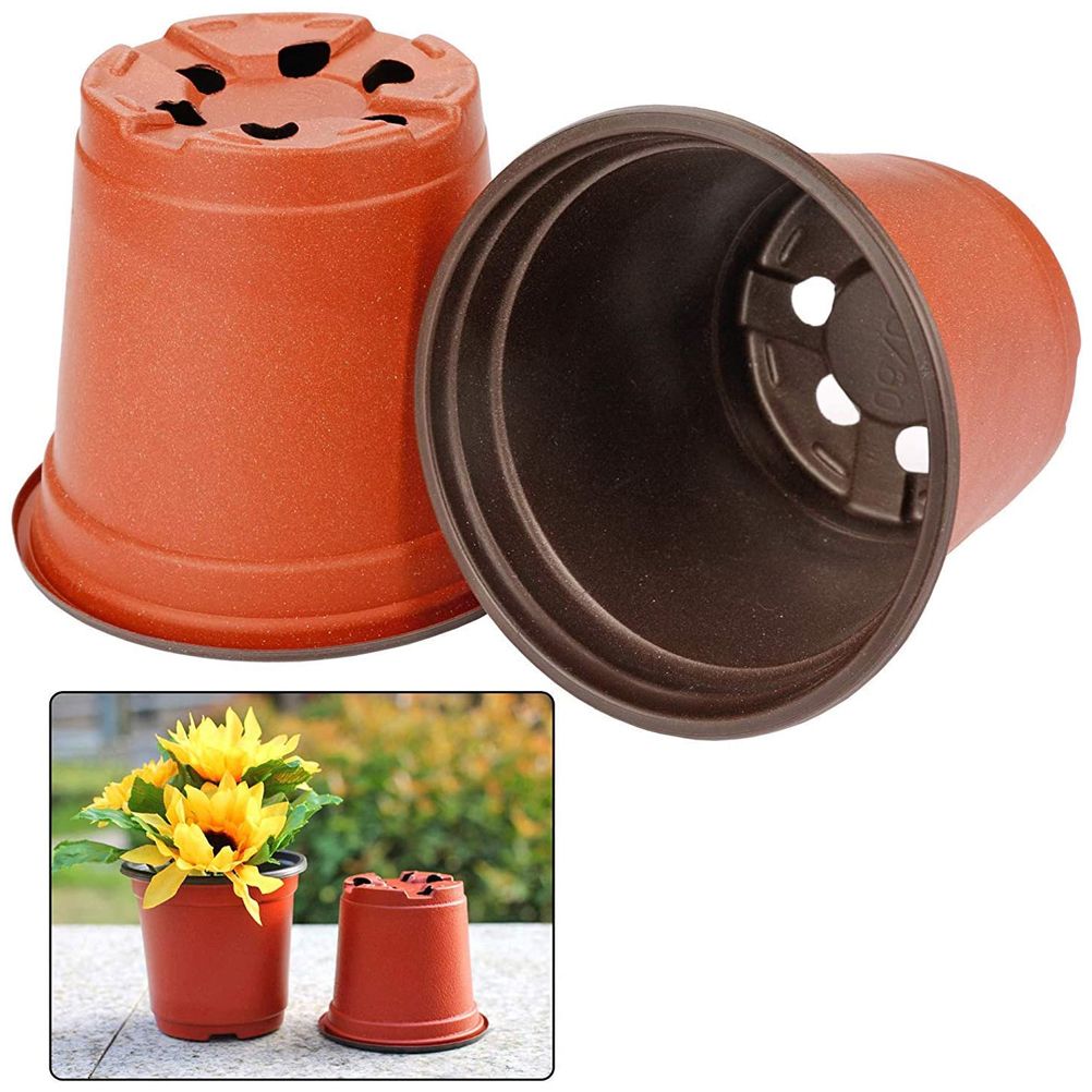75 Pcs Plastic Plant Flower Pot Nursery Transplanting Pot Seeds Container Garden Decoration