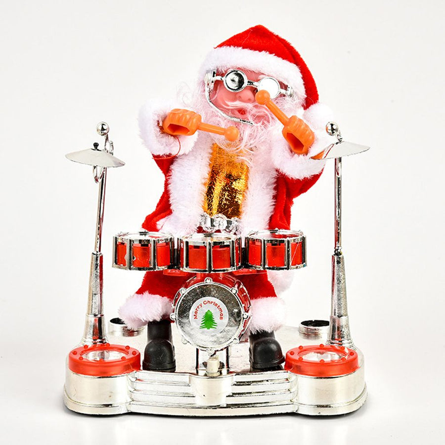 Christmas Electric Music Santa Claus Doll Playing Piano Ornament For Christmas Decorations for Children Gift