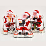 Christmas Electric Music Santa Claus Doll Playing Piano Ornament For Christmas Decorations for Children Gift