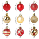 50PCS 4CM Shatterproof Christmas Ball Decorations Christmas Tree Ornaments Electroplating Balls Pendant for Engagements Anniversaries and Parties - Front View