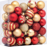 50PCS 4CM Shatterproof Christmas Ball Decorations Christmas Tree Ornaments Electroplating Balls Pendant for Engagements Anniversaries and Parties - Side View