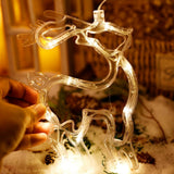 LED Christmas Lights Window Suction Cup Chandelier Lamp Decorative Curtain Lights Decor Christmas Decoration - 45-Degree Angle