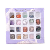 20 Pcs Christmas Advent Calendar Countdown Toy Natural Crystal Agate Stone Rocks Minerals and Fossils Calendar Blind Box Toy for Kids and Geology Enthusiasts