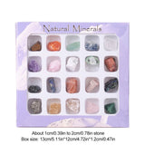 20 Pcs Christmas Advent Calendar Countdown Toy Natural Crystal Agate Stone Rocks Minerals and Fossils Calendar Blind Box Toy for Kids and Geology Enthusiasts - Front View