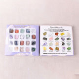 20 Pcs Christmas Advent Calendar Countdown Toy Natural Crystal Agate Stone Rocks Minerals and Fossils Calendar Blind Box Toy for Kids and Geology Enthusiasts