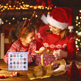 20 Pcs Christmas Advent Calendar Countdown Toy Natural Crystal Agate Stone Rocks Minerals and Fossils Calendar Blind Box Toy for Kids and Geology Enthusiasts - Rear View