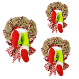 Christmas Thief Stole Wreath Christmas Decorations Christmas Burlap Garland for Doors Windows and Walls