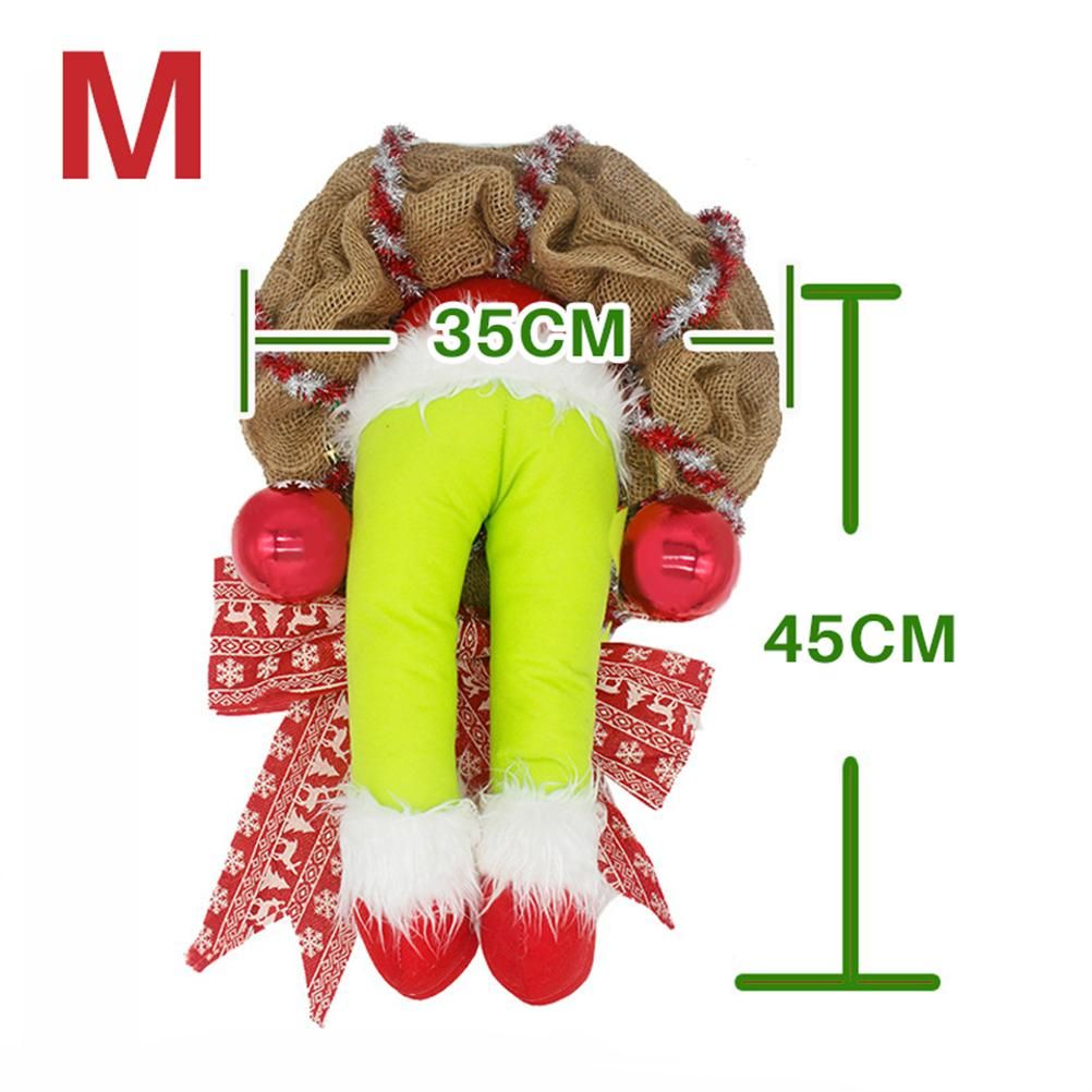 Christmas Thief Stole Wreath Christmas Decorations Christmas Burlap Garland for Doors Windows and Walls