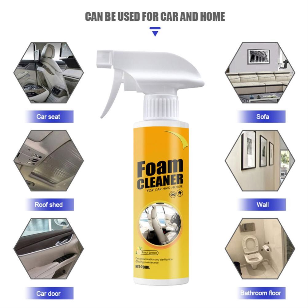 250ml Multi Purpose Foam Cleaner Anti Fading Anti Aging Cleaning Automoive Auto Interior Home Cleaning Foam Cleaner Remove Dirt