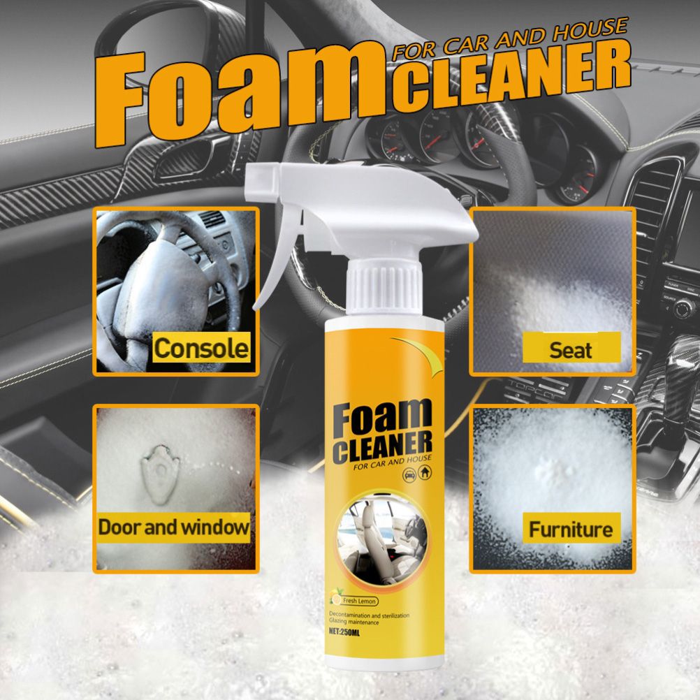 250ml Multi Purpose Foam Cleaner Anti Fading Anti Aging Cleaning Automoive Auto Interior Home Cleaning Foam Cleaner Remove Dirt