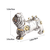 Mechanical Punk Dog Resin Crafts Steampunk Bulldog Dog Resin Statue Desktop Window Decoration Home Ornaments - Front View
