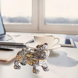 Mechanical Punk Dog Resin Crafts Steampunk Bulldog Dog Resin Statue Desktop Window Decoration Home Ornaments