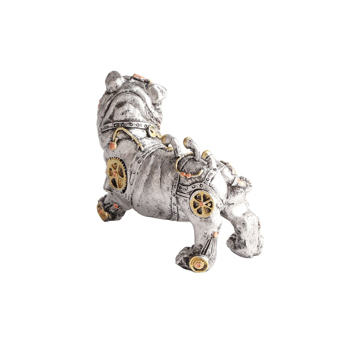 Mechanical Punk Dog Resin Crafts Steampunk Bulldog Dog Resin Statue Desktop Window Decoration Home Ornaments
