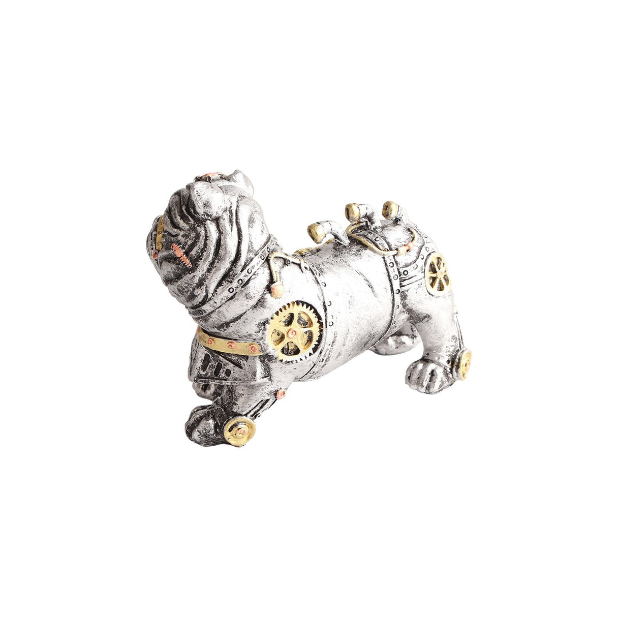 Mechanical Punk Dog Resin Crafts Steampunk Bulldog Dog Resin Statue Desktop Window Decoration Home Ornaments