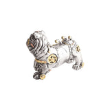 Mechanical Punk Dog Resin Crafts Steampunk Bulldog Dog Resin Statue Desktop Window Decoration Home Ornaments