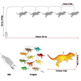 2 Meter 10 LED Fairy Lights Dinosaur String Light Decorative Lamp Party Fun Night Light Children's Room Decoration - Top-Down View