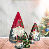 5 Pieces of Christmas Matryoshka Christmas Dwarf Collection Dolls Stacking Dolls Ornaments Christmas Decorations