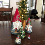 5 Pieces of Christmas Matryoshka Christmas Dwarf Collection Dolls Stacking Dolls Ornaments Christmas Decorations