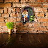 Mini Garden Resin Crafts Decoration Gnome Window Sleeping Garden Sculpture Gnome Outdoor Ornament Decoration - Side View