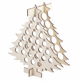 Christmas Advent Calendar Countdown 24 Wooden Christmas Tree Mini Alcohol Holder Wine Bottle Stand Decoration Gifts